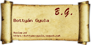 Bottyán Gyula névjegykártya